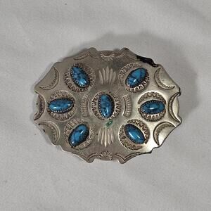 Vintage Frontier Buckle Nickel Silver Belt Buckle- Patina Read